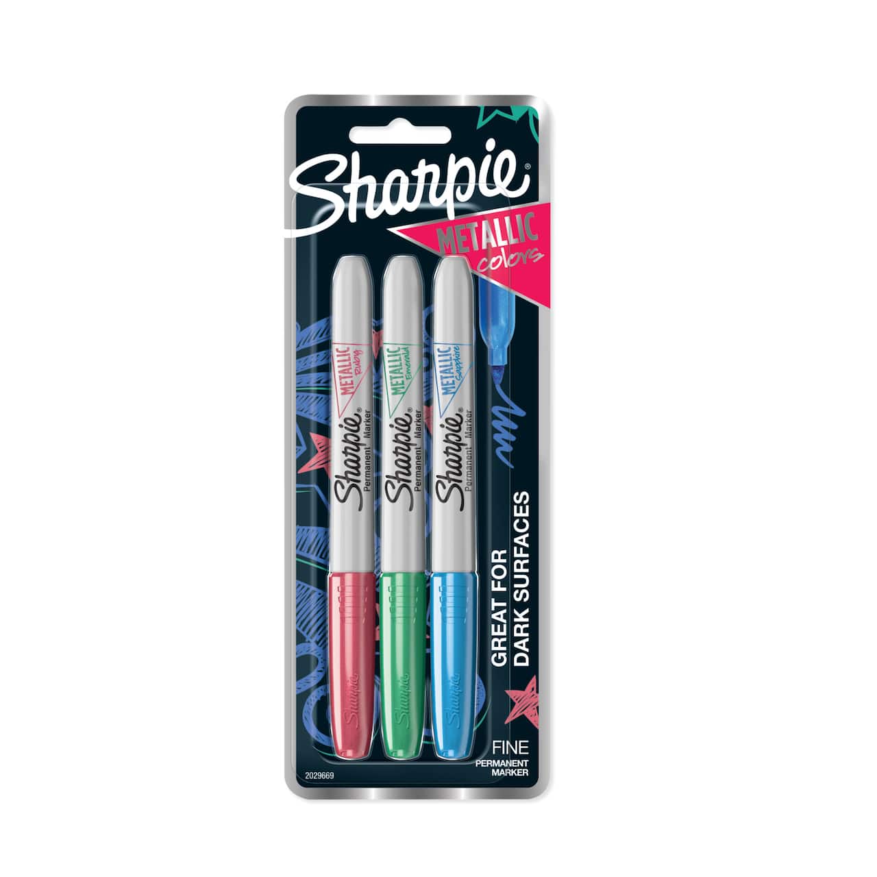 Sharpie&#xAE; Metallic Fine 3 Color Permanent Marker Set